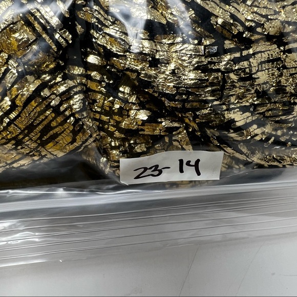 Cameo Gold Metallic Strapless Dress Large - Picture 8 of 8